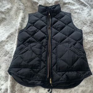 J.Crew Black Quilted Puffer vest size XS